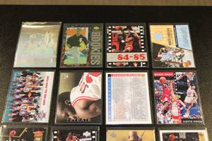 lot 14 image: Michael Jordan Baseball & Basketball Card Lot  16 Different Cards