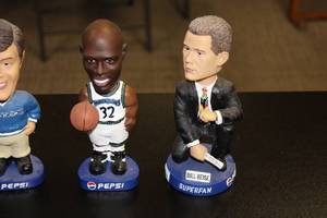 lot 44 image: Minnesota Timberwolves Pepsi Blue Base SGA Bobblehead Collection  5 Bobbleheads