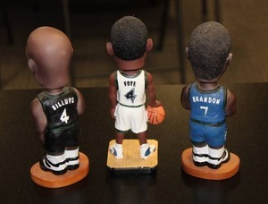 lot 46 image: Minnesota Timberwolves Chauncey Billups Randy Foye & Terrell Brandon Bobblehead Collection