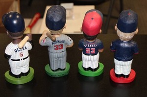 lot 48 image: Minnesota Twins Tony Oliva Ron Gardenhire Justin Morneau Shannon Stewart Bobblehead Lot