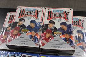 lot 54 image: NHL Hockey Factory Sealed Hobby Boxes & Factory Set Lot  5 Boxes 2 Sets