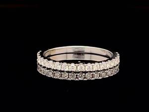 Estate Slender Classic 0.50ctw Diamond Stacking Band in 14k White Gold