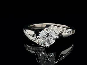 Gorgeous Sparkle Fancy Estate 1.00 Carat Diamond Channel Bypass Ring in 14k White Gold VIDEO
