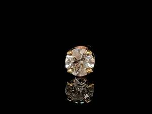 Must-Have Elegance 0.22cts SINGLE Round Brilliant cut Diamond Single Stud Earring in 14k Yellow Gold