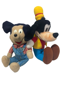 Mickey Mouse and Goofy Plush Dolls