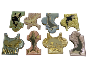 Complete Seaworld Rescues Limited Edition Puzzle Trading Pins.