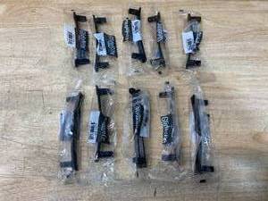 GLIDERITE Lot of 10-  5 in. Center-to-Center Matte Black Industrial Dual Bar Cabinet Pulls