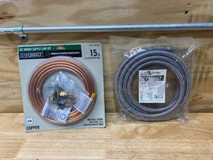 EVERBILT Ice Maker Supply Line (15 ft) and Ice Maker Water Connection (12 ft)