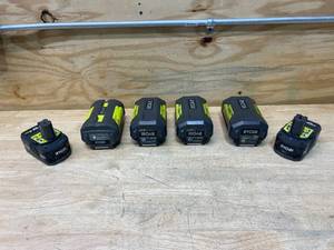 RYOBI Lot of 6 Batteries (4- 40v and 2- 18v) (non-working)