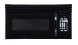 BLACKDECKER 1.6 cu. Ft. Over-the-Range Microwave with Top Mount Air Recirculation Vent in Black