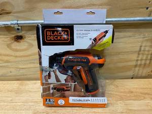 BLACK  DECKER Roto-Bit 14 in. Cordless Rechargeable Screwdriver Kit 4 V 180 rpm