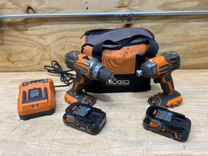 RIDGID 18V Lithium-Ion Brushless Cordless DrillDriver and Impact Driver Combo Kit w(2) 1.5 Ah Batteries, Charger and Bag (861)