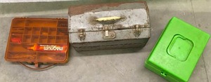 lot 42 image: Two Tackle boxes and Survival kit