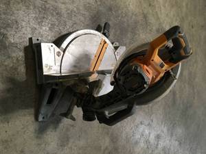 RIDGID R4221 12 Sliding Compound Miter Saw Power Tool Corded 120-Volt 15-Amp used missing dust bag in working condition
