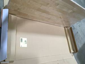 Hardwood Reflections The Quick Bench 4 ft. Folding Workbench UV Finish not used customer return see pictures