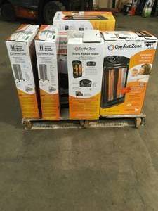 Pallet with Comfort Zone Heaters various models open box customer returns see pictures
