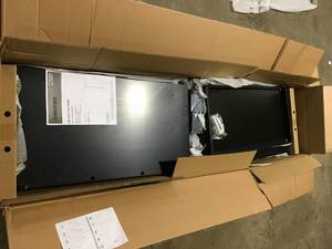 Husky Ready-to-Assemble 24-Gauge Steel Freestanding Garage Cabinet in Black (30 in. W x 72 in. H x 18 in. D) not used see pictures