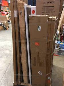 Pallet with Shutters, shelves , salvage furniture, doors customer returns see pictures