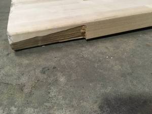 Unfinished Birch 6.17 ft. L x 25 in. D x 1.5 in. T Butcher Block Countertop damaged see pictures
