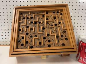Vintage Marble Balance Game (No Marbles)
