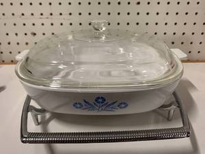 Corning Dish & Metal Stand