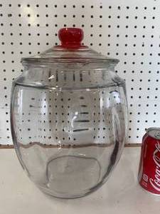 Antique Glass Jar with Metal Handle