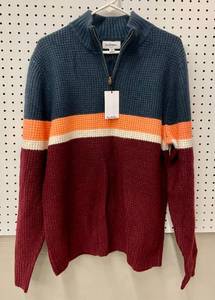 lot 17 image: Goodfellow Mens Soft Pullover Striped Sweater 