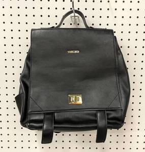 lot 71 image: Vascara Womens Black Faux Leather Backpack