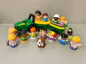 lot 74 image: Large Lot of Fisher Price Little People Figures and Tractor
