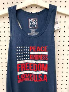 lot 85 image: Lot of 2 4th of July Themed Womens Shirts Size L
