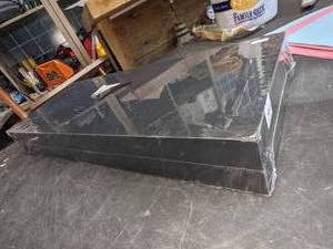 lot 54 image: Set of 2 Black Floating Wall Shelves, 24 x 9.5