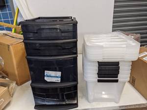 lot 92 image: Get Organized with Storage Drawers & Tubs