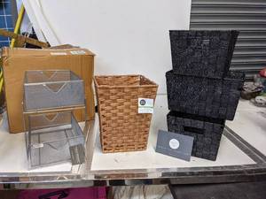 lot 93 image: Multi-Use Baskets & Metal Drawers