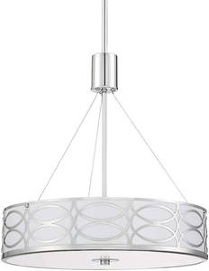 lot 115 image: 3 Light Metal Drum Chandelier