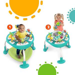 lot 35 image: Bright Starts Bounce Baby 2-in-1 Activity Jumper & Table, Playful Pond