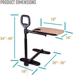 lot 111 image: Able Life Universal Swivel TV Tray Table