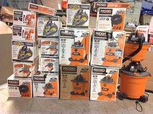 Lot of Assorted Ridgid  Shop Vacs Various Sizes and Conditions See Pictures
