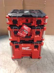 PACKOUT 22 in. Modular Tool Box Storage System by Milwaukee Customer Returns See Pictures