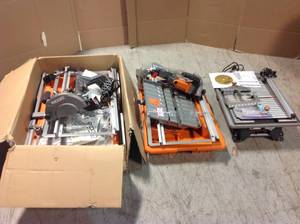 Lot of 3 assorted Ridgid Tile Saw Cutters used various conditions Customer Returns See Pictures