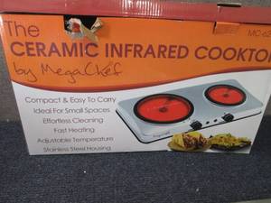 MegaChef Portable Dual Vitro-Cerami...
