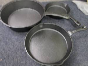 3 Cast Iron Skillets...
