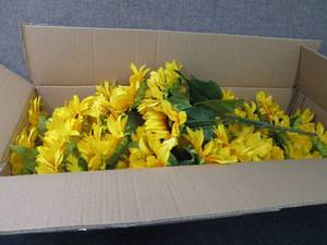 Box of Artificial Sunflower Bushes...