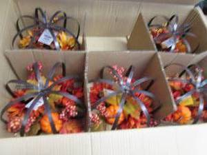 Box of 5- Metal Pumpkin Floral Dc...
