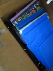 Box of Folders & Binders...