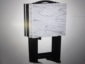faux marble tv trays ...