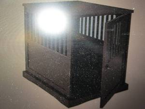 pet crate walnut finish ...