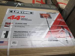 lifetime 44 inch backboard open box...