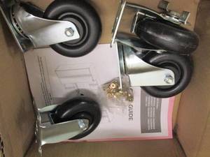4 caster wheels with hardware ...