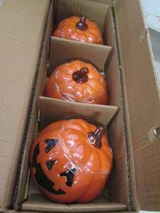 case of 3 pumpkin treat jars ...