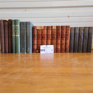 20 Vintage Books- Thackerays Works Volumes III, IV, VI, Wuthering Heights, Jane Eyre, Major Writers of America I & II,Collective Works of Plato, Gustave Flaubert, Daniel Efoe, & Ivan Turgenev, And More